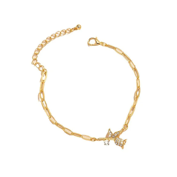 Vintage Style Flower Alloy Plating Inlay Rhinestones Women'S Bracelets