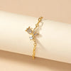 Vintage Style Flower Alloy Plating Inlay Rhinestones Women'S Bracelets