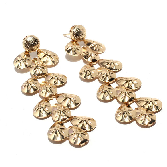 Vintage Style Geometric Alloy Plating Drop Earrings