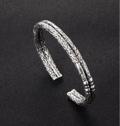 Vintage Style Geometric Alloy Plating Men'S Bangle