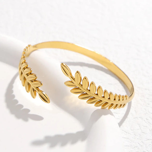 Vintage Style Grain Stainless Steel Plating Gold Plated Silver Plated Bangle