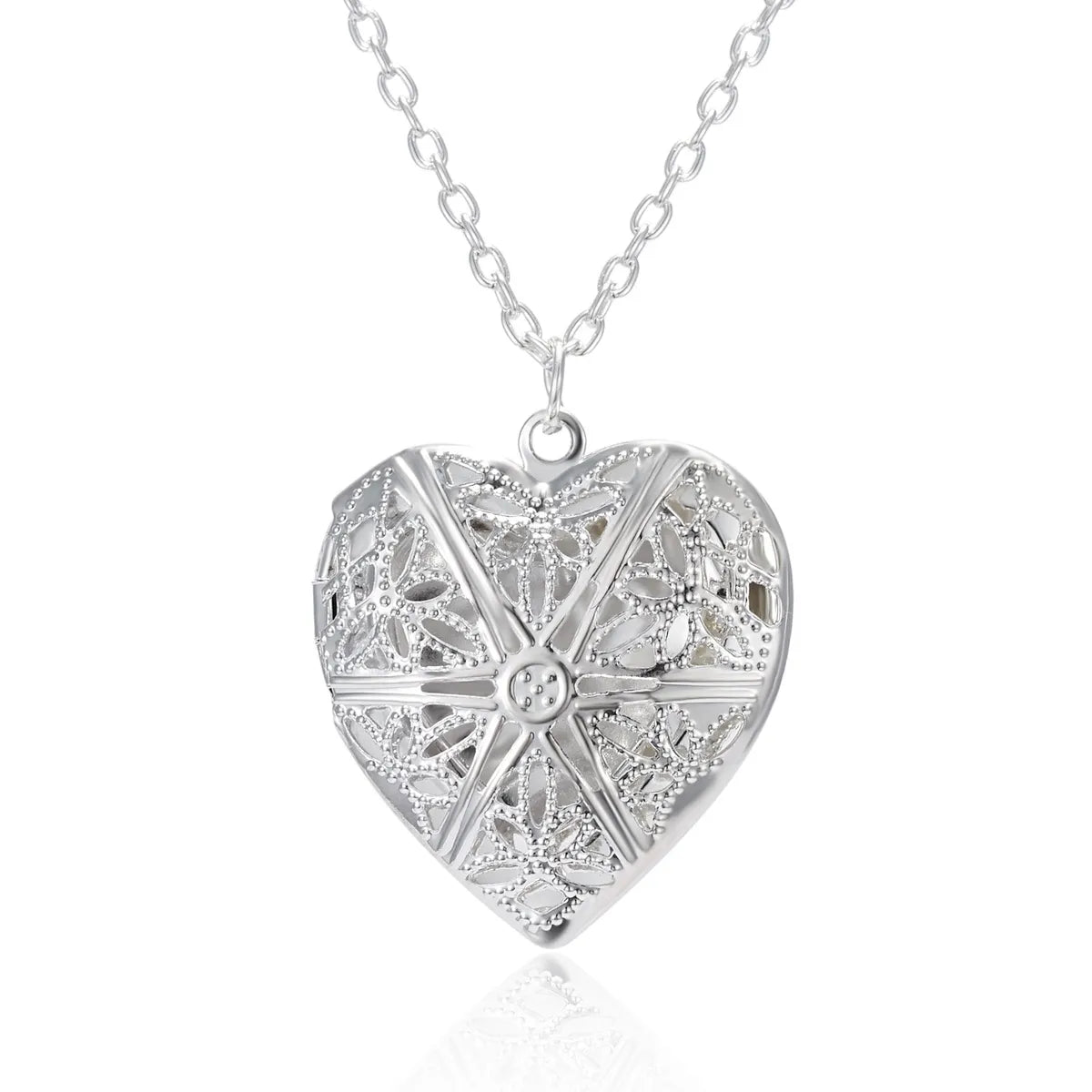 Vintage Style Heart Shape Alloy Plating Unisex Pendant Necklace