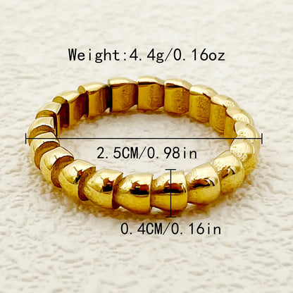 304 Stainless Steel 14K Gold Plated Vintage Style Plating Irregular Rings