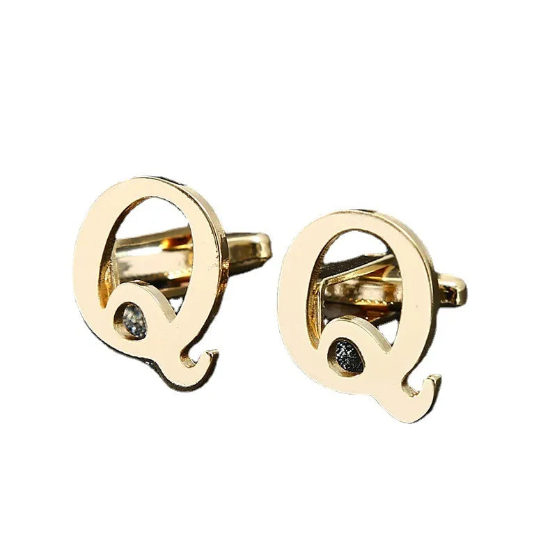 Vintage Style Letter Iron Plating Unisex Cufflinks