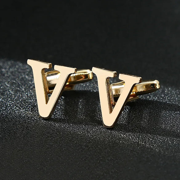 Vintage Style Letter Iron Plating Unisex Cufflinks