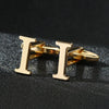 Vintage Style Letter Iron Plating Unisex Cufflinks
