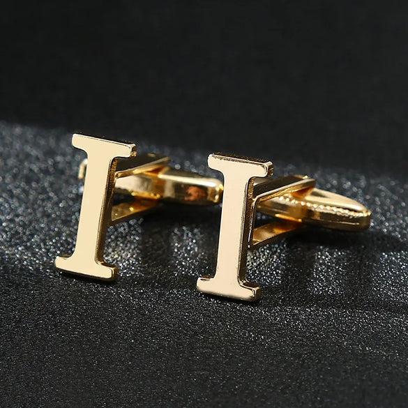 Vintage Style Letter Iron Plating Unisex Cufflinks