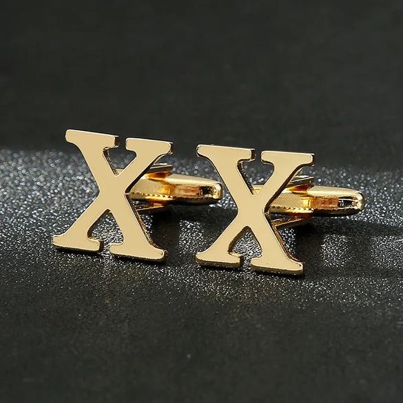Vintage Style Letter Iron Plating Unisex Cufflinks