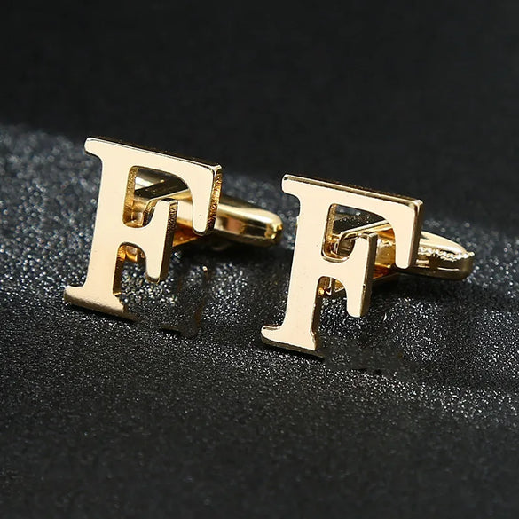 Vintage Style Letter Iron Plating Unisex Cufflinks