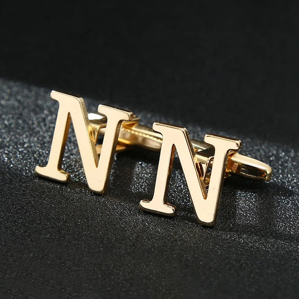 Vintage Style Letter Iron Plating Unisex Cufflinks
