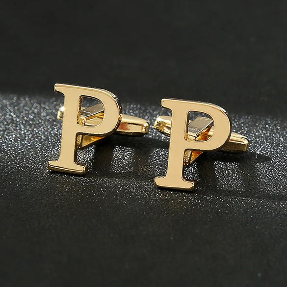 Vintage Style Letter Iron Plating Unisex Cufflinks