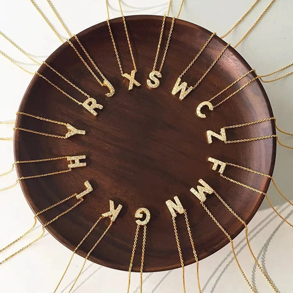 Vintage Style Letter Titanium Steel Copper 18k Gold Plated Charms In Bulk