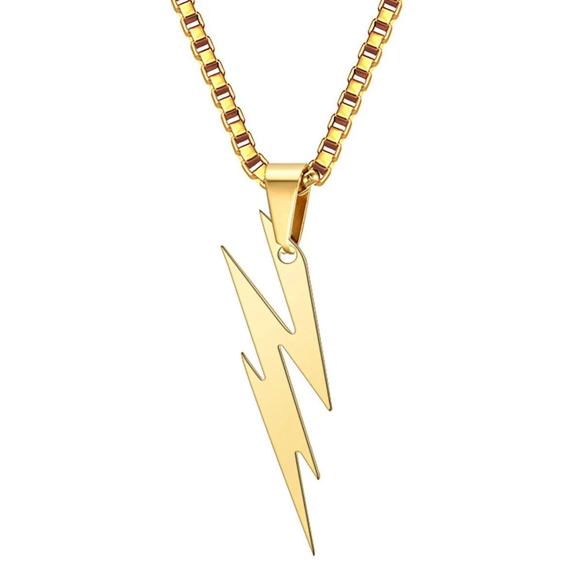 Vintage Style Lightning Stainless Steel Plating Unisex Pendant Necklace