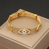 Vintage Style Luxurious Devil's Eye Stainless Steel Enamel Bangle