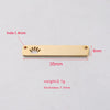 1 Piece Stainless Steel 18K Gold Plated Rose Gold Plated Palm Customization Laser Engraving Rectangle