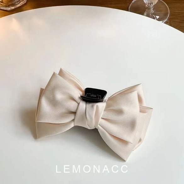 Vintage Style Rose Alloy Bowknot Artificial Pearls Hair Clip
