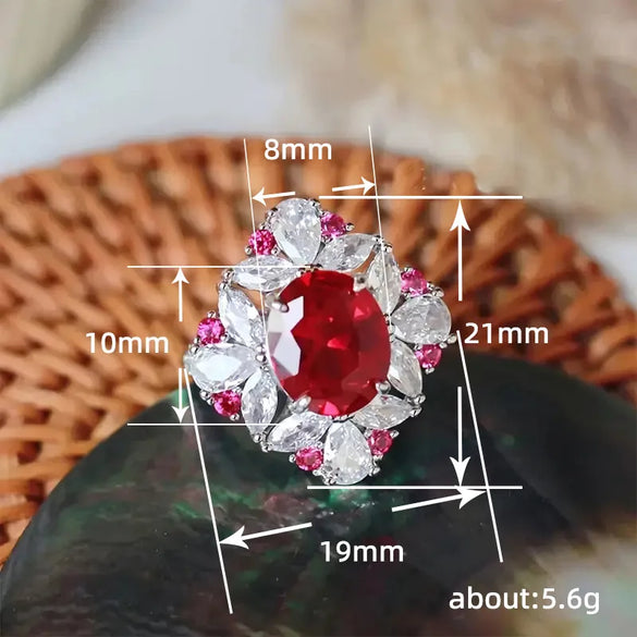 Vintage Style Shiny Water Droplets Rhombus Copper Inlay Zircon Rings