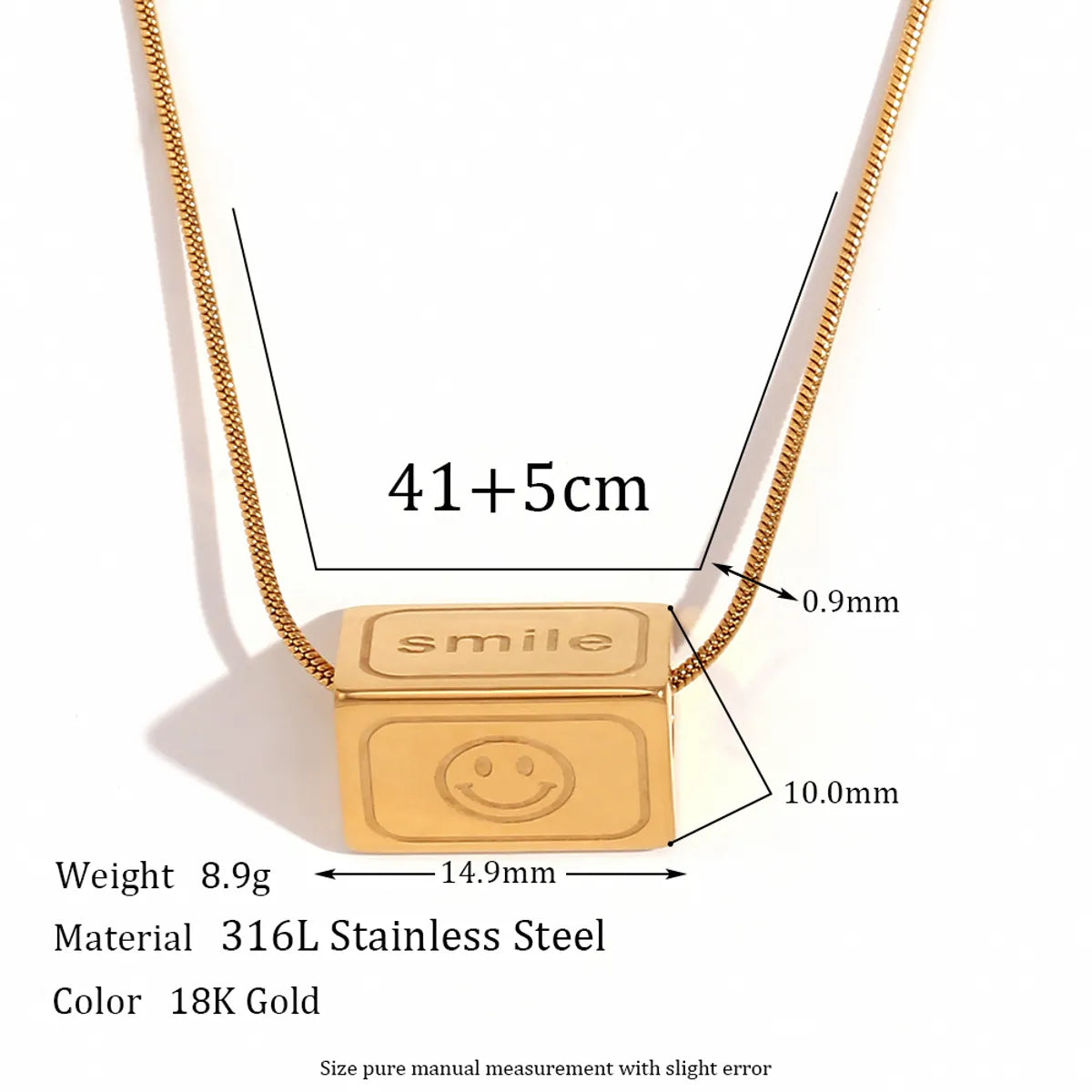 Vintage Style Simple Style Classic Style Animal Smile Face Stainless Steel Plating Inlay Artificial Pearls 18k Gold Plated Pendant Necklace