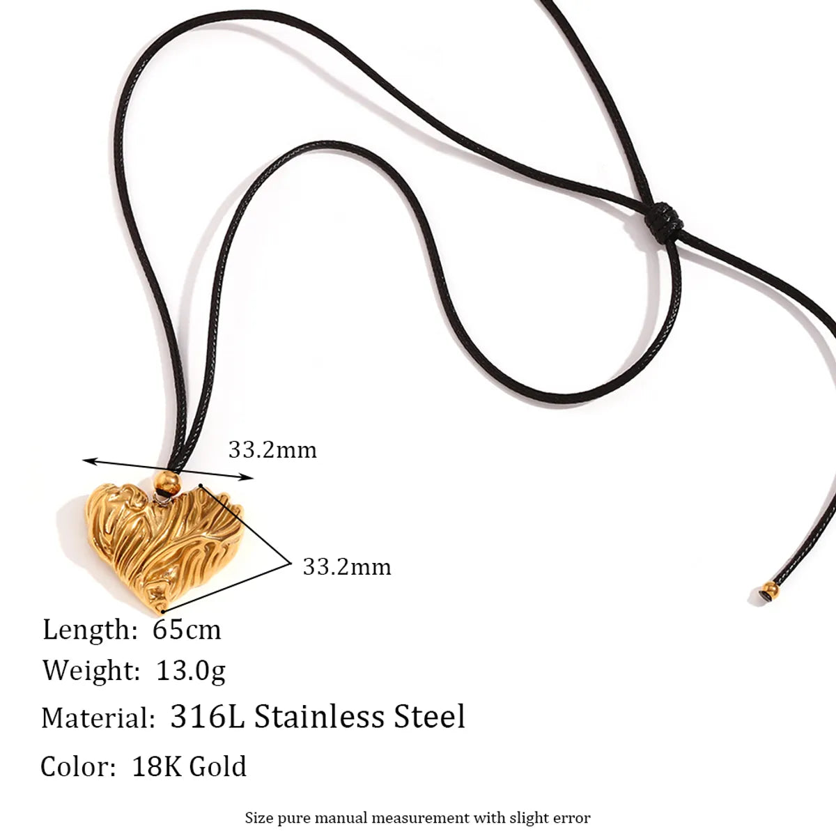 Vintage Style Simple Style Classic Style Heart Shape Stainless Steel Plating 18k Gold Plated Pendant Necklace