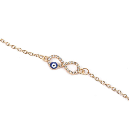 Vintage Style Simple Style Classic Style Number Eye Alloy Plating K Gold Plated Women'S Anklet