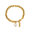 Vintage Style Simple Style Commute Heart Shape Titanium Steel Polishing Plating 18k Gold Plated Bracelets
