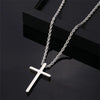 Vintage Style Simple Style Cross 304 Stainless Steel Plating Gold Plated Silver Plated Men'S Pendant Necklace