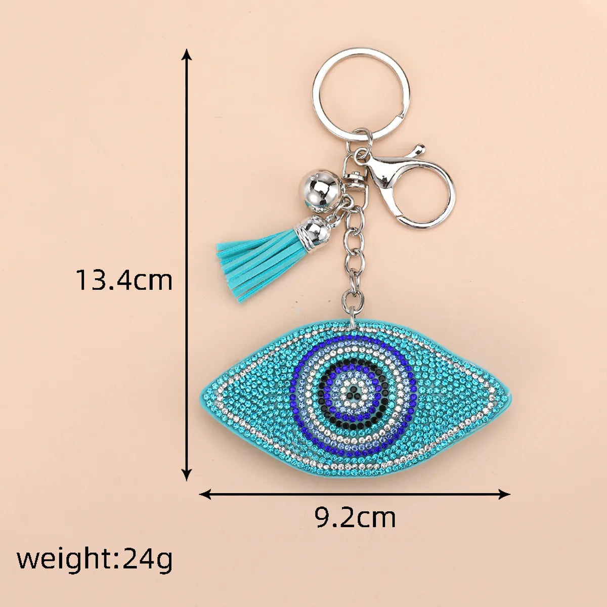 Vintage Style Simple Style Eye Pu Leather Keychain