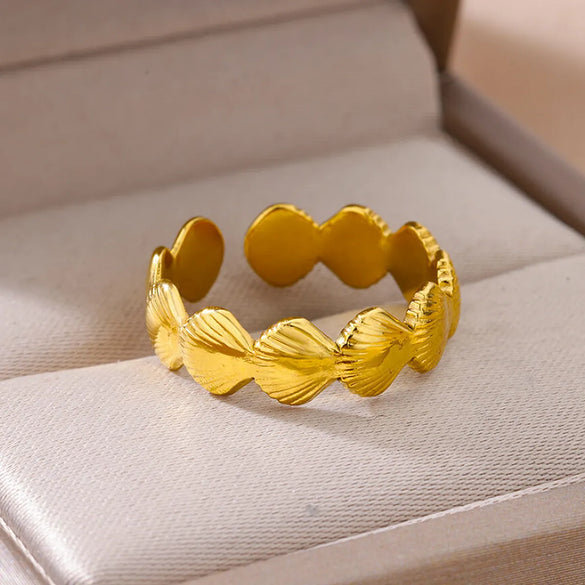 Wholesale Jewelry Vintage Style Simple Style Flower 304 Stainless Steel Plating Rings