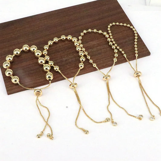 Vintage Style Simple Style Geometric Copper 18k Gold Plated Bracelets In Bulk