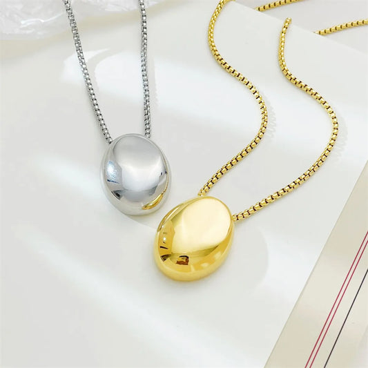 Vintage Style Simple Style Geometric Stainless Steel White Gold Plated Gold Plated Pendant Necklace