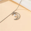 Vintage Style Simple Style Moon Pearl Arylic Alloy Wholesale Pendant Necklace