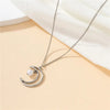 Vintage Style Simple Style Moon Pearl Arylic Alloy Wholesale Pendant Necklace