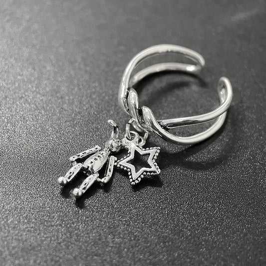 Vintage Style Simple Style Rabbit Star Alloy Women'S Charm Rings