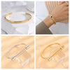 Vintage Style Simple Style Roman Style Letter Roman Numeral 304 Stainless Steel 18K Gold Plated Bangle In Bulk