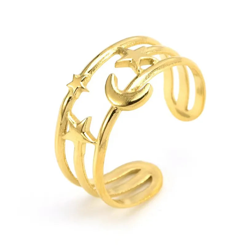 Wholesale Jewelry Vintage Style Snake 304 Stainless Steel Plating Open Rings