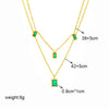 Vintage Style Square Titanium Steel Plating 18k Gold Plated Necklace