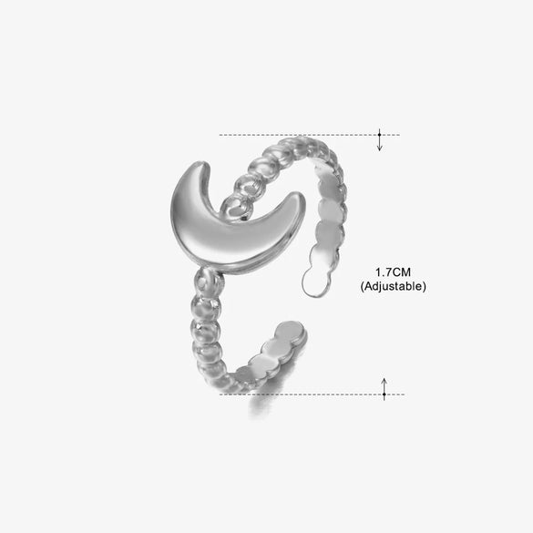 Vintage Style Star Stainless Steel Plating Open Rings