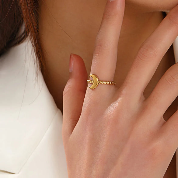 Vintage Style Star Stainless Steel Plating Open Rings