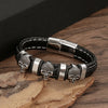 Vintage Style Streetwear Skull Stainless Steel Men'S Bangle