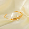 Vintage Style Twist Stainless Steel Plating 18k Gold Plated Bangle