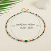 Vintage Style Vacation Bohemian Irregular Round 18K Gold Plated Natural Stone Titanium Steel Wholesale Pendant Necklace
