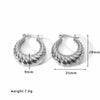 Vintage Titanium Steel Earrings With Electroplating