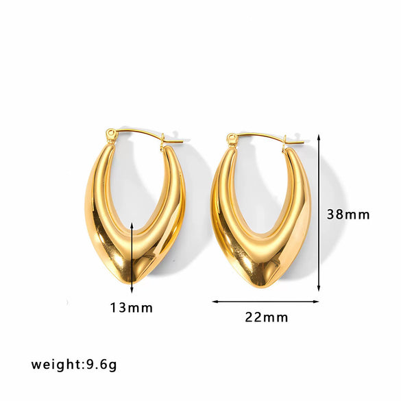 Vintage Titanium Steel Earrings With Electroplating