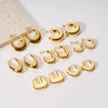 Vintage Titanium Steel Earrings With Electroplating