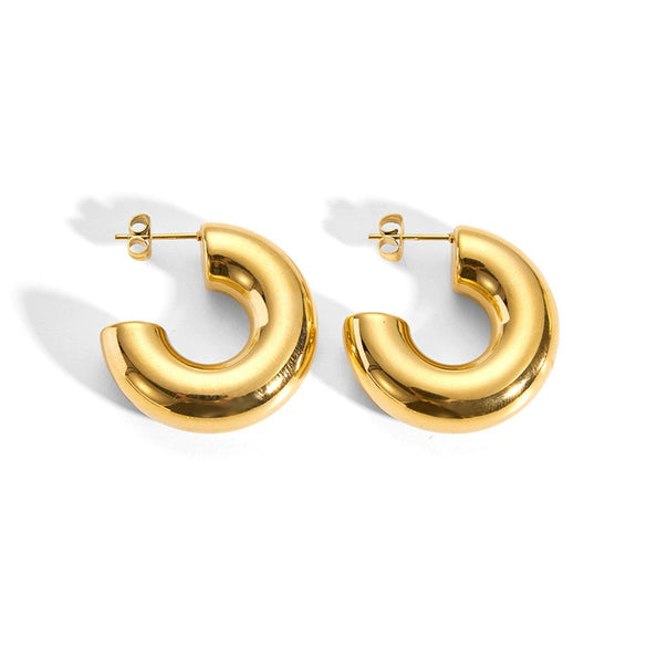Vintage Titanium Steel Earrings With Electroplating