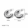 Vintage Titanium Steel Earrings With Electroplating