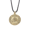 Vintage Triangle Knot Viking Pendant Necklace For Men Made Of Alloy With Electroplating On Snake Bone Chain
