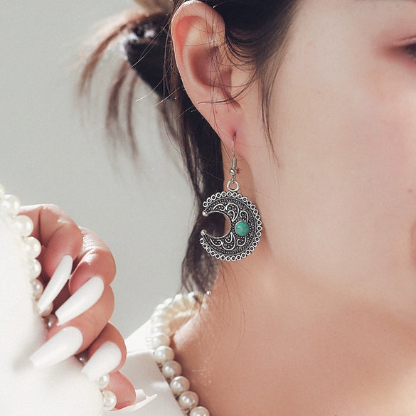 Vintage Women's Alloy Geometric Electroplated Earrings