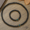 Volcanic Stone Alloy O Word Chain Geometric Style Manual Women's Jewelry Set