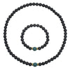 Volcanic Stone Alloy O Word Chain Geometric Style Manual Women's Jewelry Set